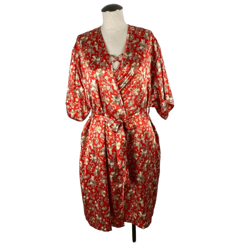 Barbizon Womens Robe Kimono & Nightshirt 2 Piece Sleepwear Set Sz Small
